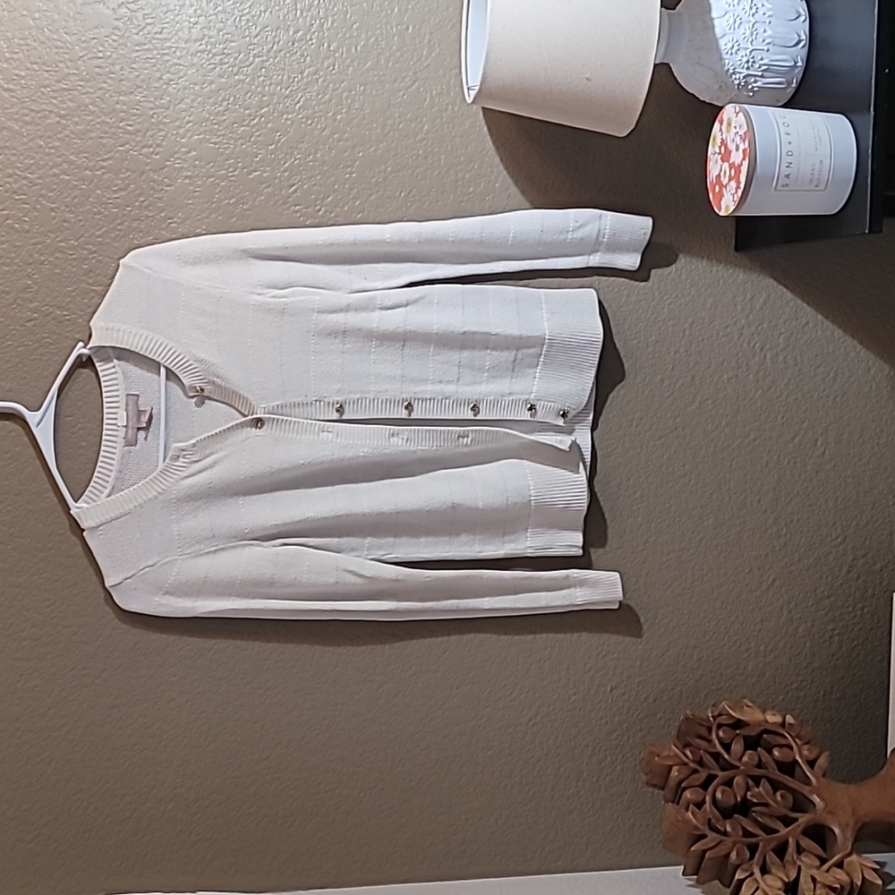 Cream Colored Banana Republic Button Up Sweater